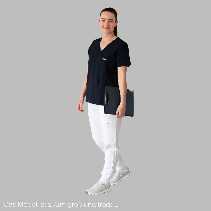 Hera FlexComfort - hoch-geschnittene Jogger Kasack Hosen - Weiß