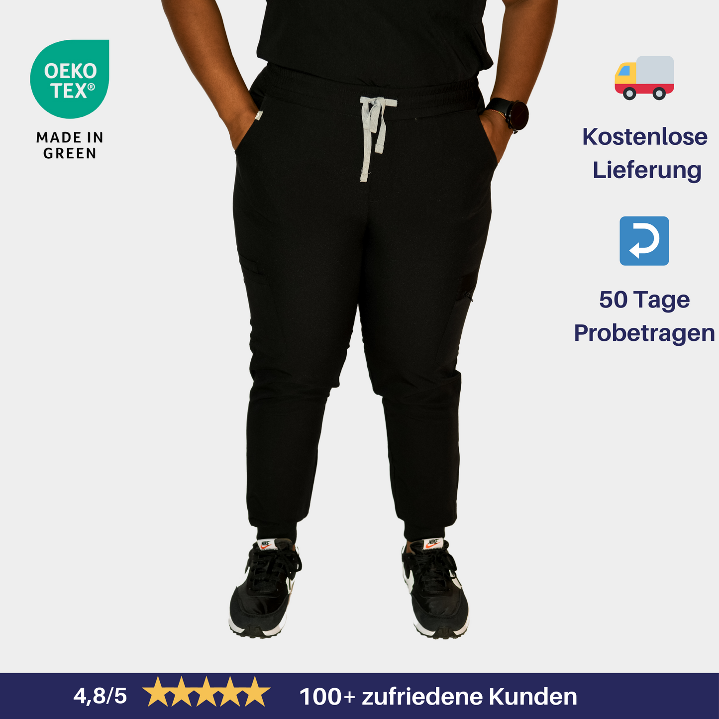 Hera FlexComfort - hoch-geschnittene Jogger Kasack Hosen