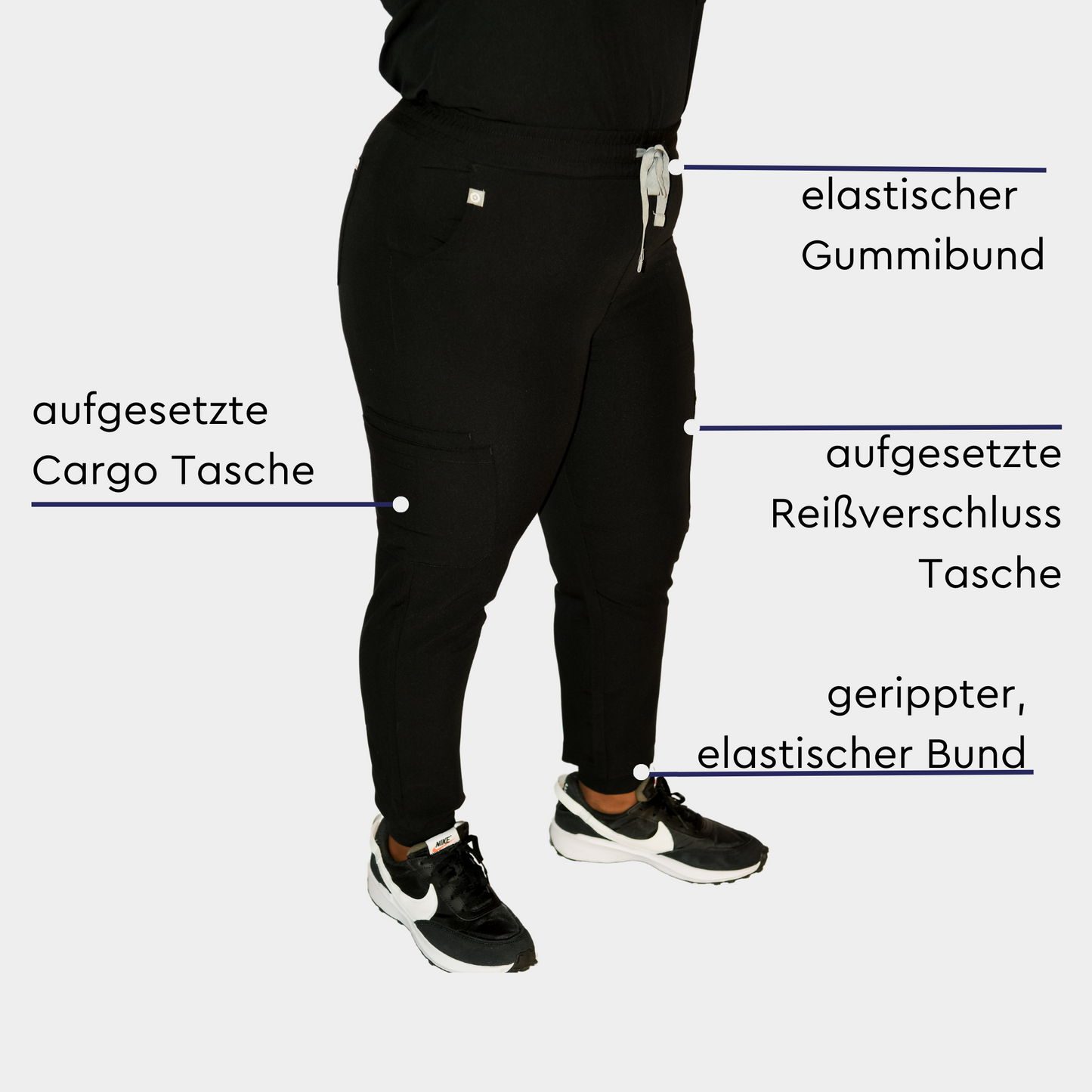 Hera FlexComfort - hoch-geschnittene Jogger Kasack Hosen